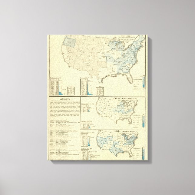 Toile Régions minières de minerai de fer (Recto)