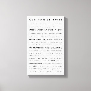 Toile Règles de famille