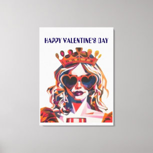 Toile Reine de Cœur Pop Art