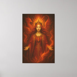 Toile Reine des Flammes du Feu Éternel – Déesse du Feu a