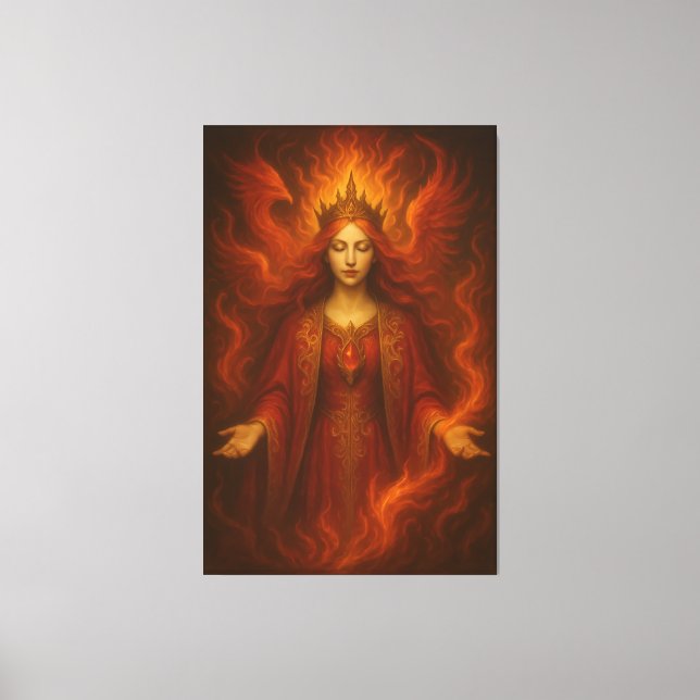 Toile Reine des Flammes du Feu Éternel – Déesse du Feu a (Recto)