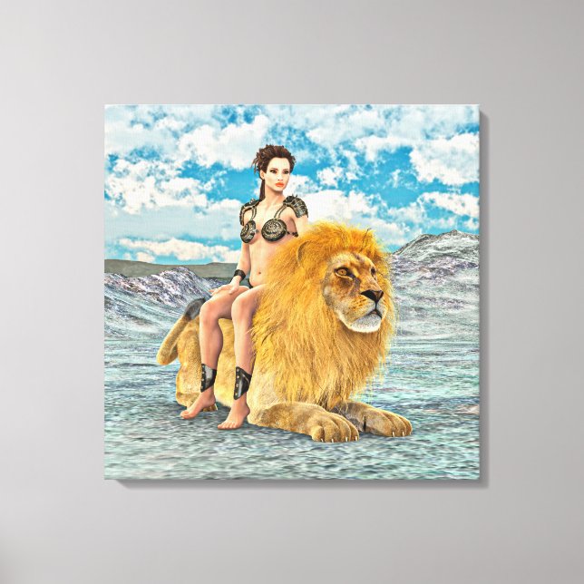 Toile Reine Lion Fantaisie (Recto)