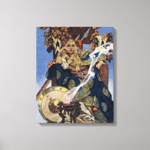 Toile Reine Maeve Princesse Guerrière Art Fantastique