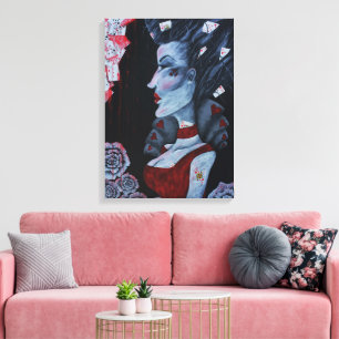 Toile Reine Rouge de Cœur Alice Merveilleux Fantastique