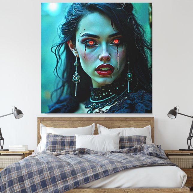 Toile Reine Vampire : Art de la Ténébreuse Séduction (Insitu(Chambre))