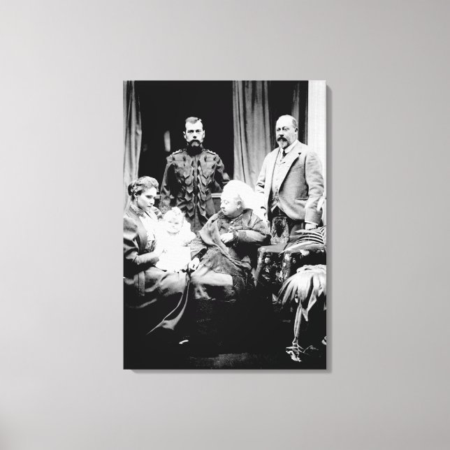 Toile Reine Victoria, tsar Nicholas II (Recto)