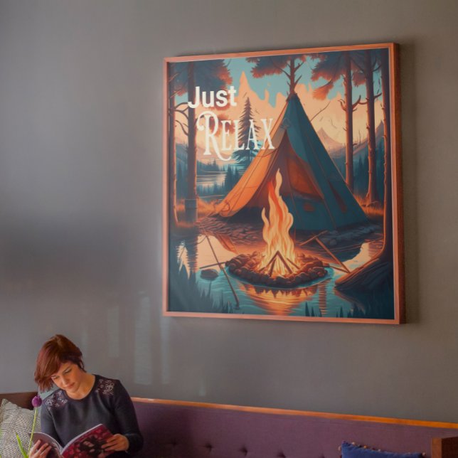 Toile Relax | Thème Camping | ART NUMÉRIQUE (Créateur téléchargé)