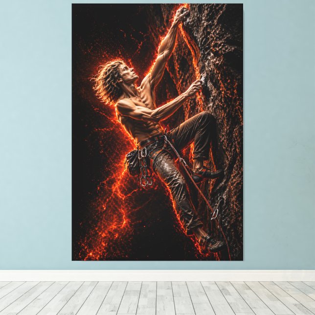 Toile Relentless Ascent – Angelic Climber Power (Insitu (Plancher de Bois))