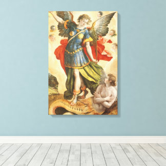 Toile Religieux vintage, Saint Michael Defeats Lucifer