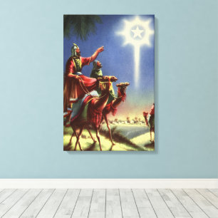 Toile Religion vintage, Hommes Sages avec Étoile de Beth