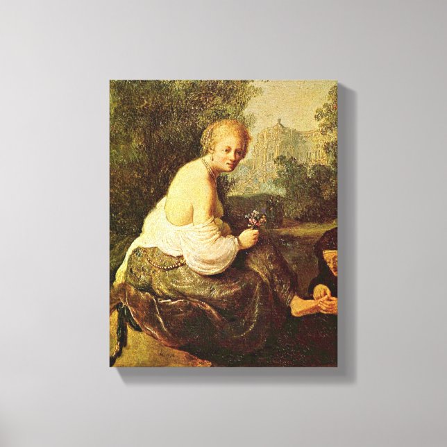 Toile Rembrandt - Bathsheba vu par le roi David (Recto)