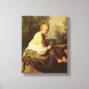 Toile Rembrandt - Bathsheba vus par le Roi David