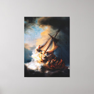 Toile Rembrandt - La tempête de la mer de Galilée