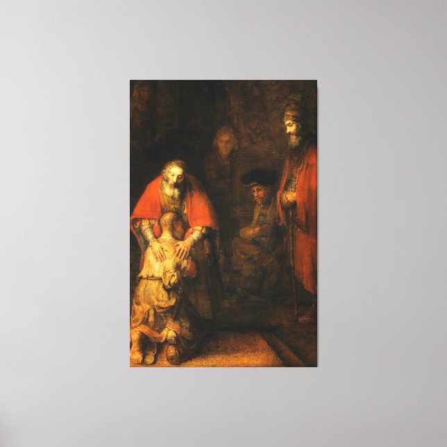 Toile Rembrandt Le retour du fils prodigue (1663) (Recto)