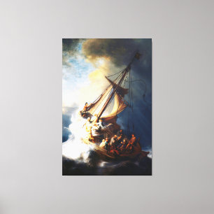 Toile Rembrandt van Rijn Christ dans la tempête sur le l