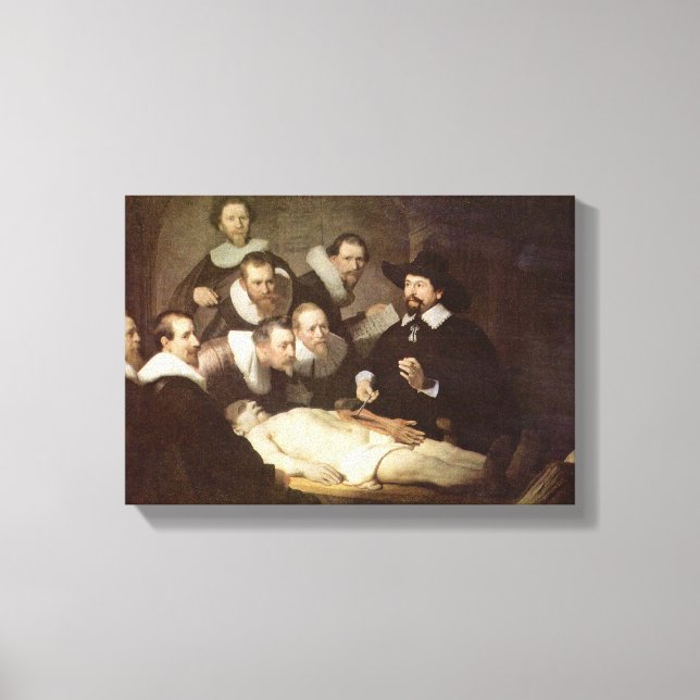 Toile Rembrandt van Rijn - La leçon d'anatomie (Recto)