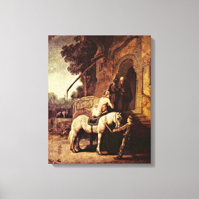 Toile Rembrandt van Rijn - Le bon samaritain (Recto)