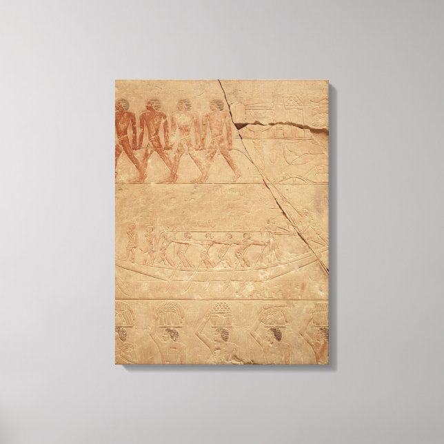 Toile Remorque un bateau, de la Mastaba de Mereruka (Recto)