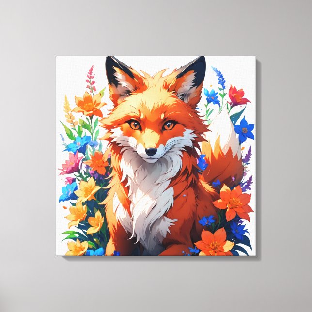 Toile Renard à fleurs (Recto)
