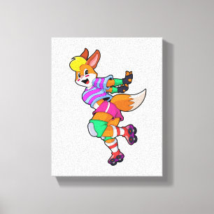 Toile Renard comme Patineur Inline avec Patinage Inline