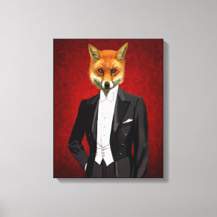 Toile Renard En Costume De Soirée, Portrait
