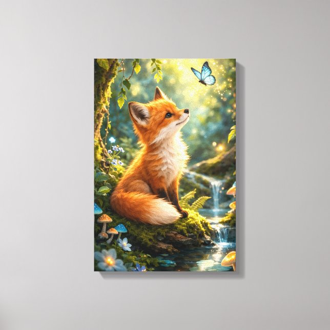 Toile Renard magique dans une forêt enchantée (Recto)