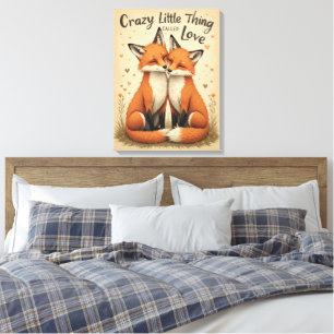 Toile Renards romantiques en amour Illustration
