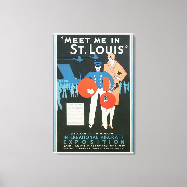 Toile Rencontrez-moi dans St. Louis Poster Vintage voyag (Recto)