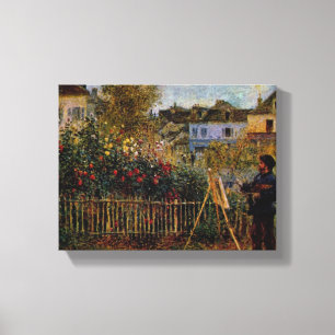 Toile Renoir Claude Monet Peinture dans son jardin à Arg