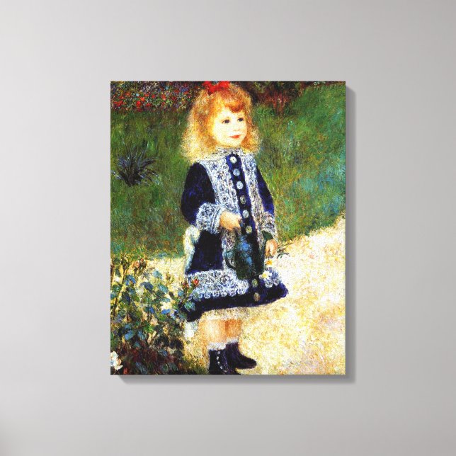 Toile Renoir - Fille avec une canne d'arrosage (Recto)