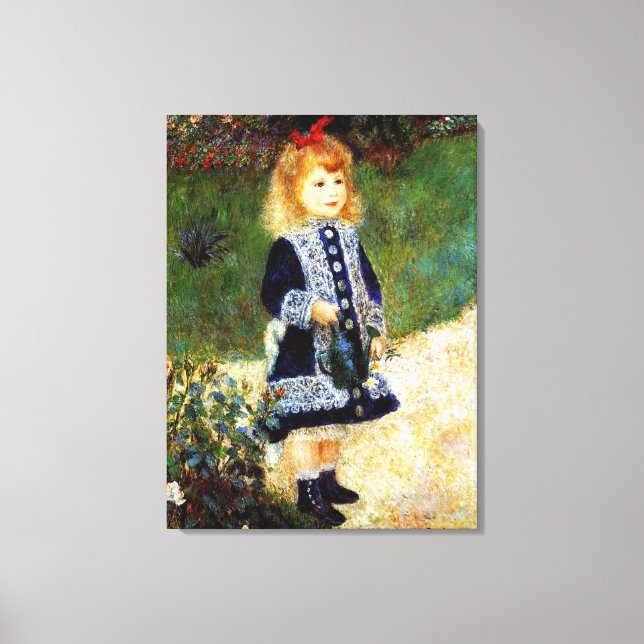 Toile Renoir - Fille avec une canne d'arrosage, (Recto)