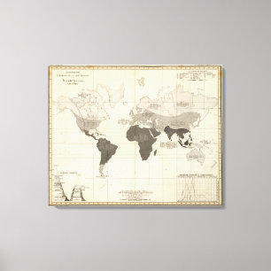 Toile Répartition géographique de végétation