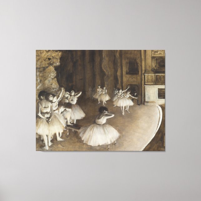 Toile Répétition De Ballet Sur La Scène Edgar Degas (Recto)