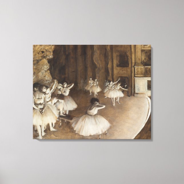 Toile Répétition de ballet sur scène | Edgar Degas (Recto)