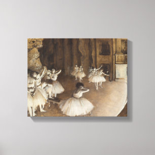 Toile Répétition de ballet sur scène   Edgar Degas