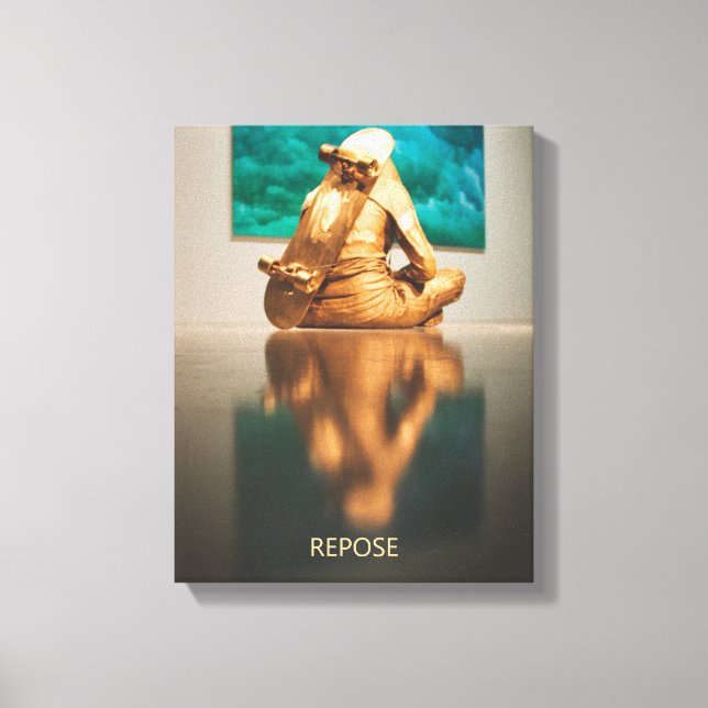 Toile REPOSE Girl with Skateboard Canvas Art (Recto)