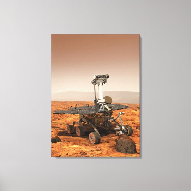 Toile Représentation artistique de Mars Rover (Recto)