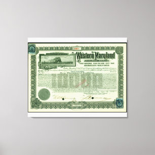 Toile Reproduction d'obligations d'or WM sur mesure