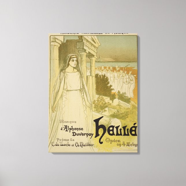 Toile Reproduction d'une affiche faisant la publicité de (Recto)