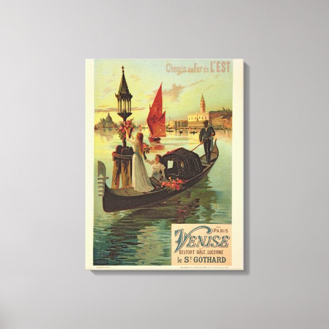 Toile Reproduction d'une affiche publicitaire de l'Est R (Recto)