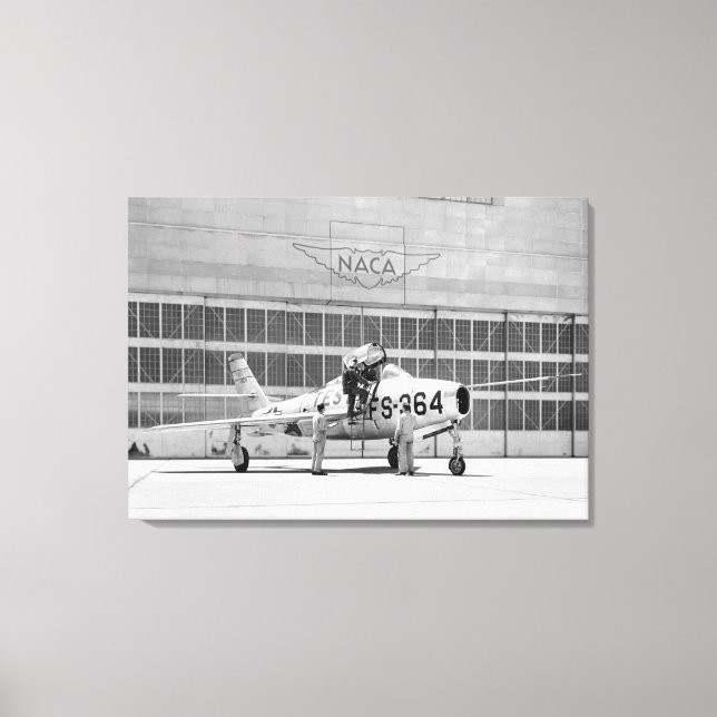 Toile République F-84F sur la rampe à Moffett Field (Recto)