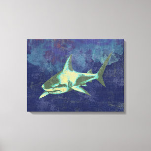 Toile requin . animaux de mer, vieux bleu