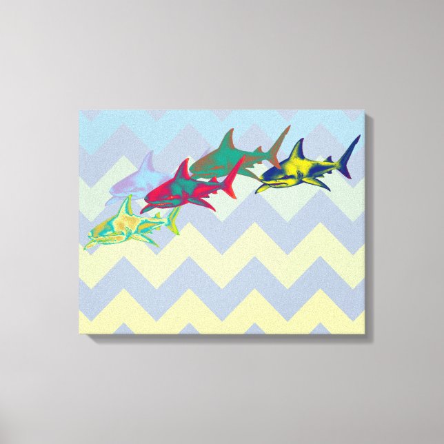 Toile requin cool au chevron (Recto)