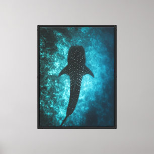 Toile Requin de baleine dans l'océan profond Majestic Ma
