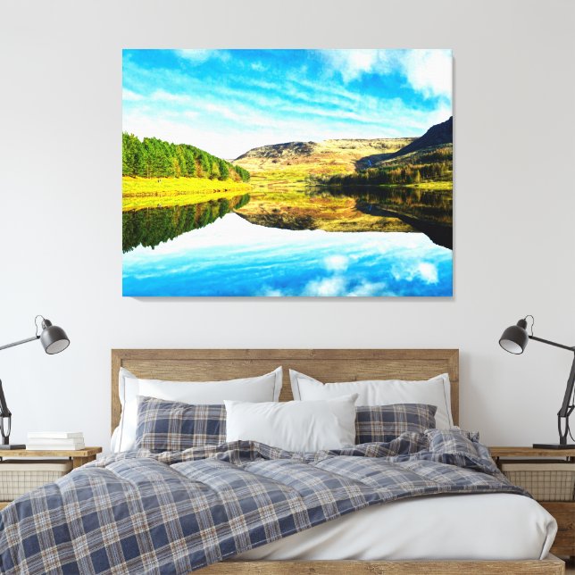 Toile Réservoir Dovestone en hiver (Insitu(Chambre))