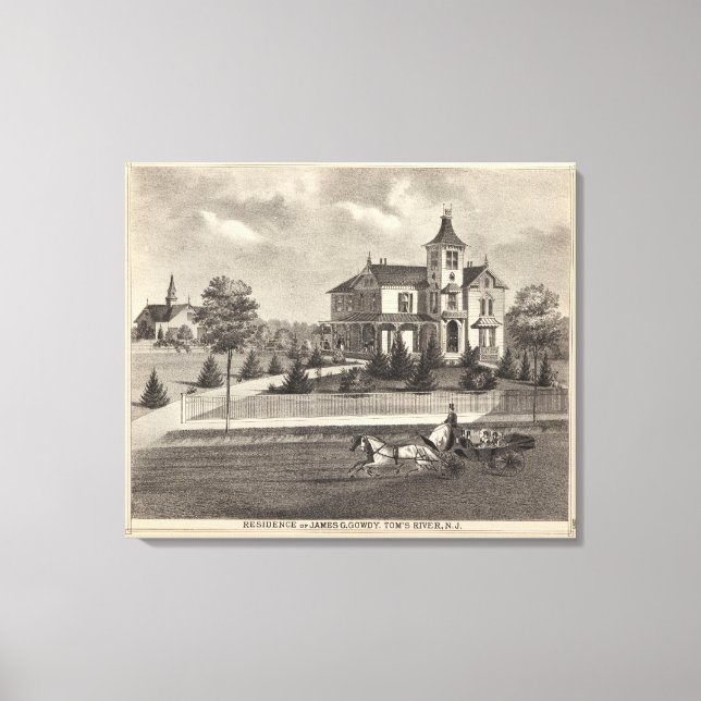 Toile Résidence de James G Gowdy, Tom's River, NJ (Recto)