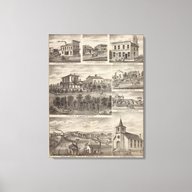 Toile Résidences, entreprises et Ville d'Eyota (Recto)