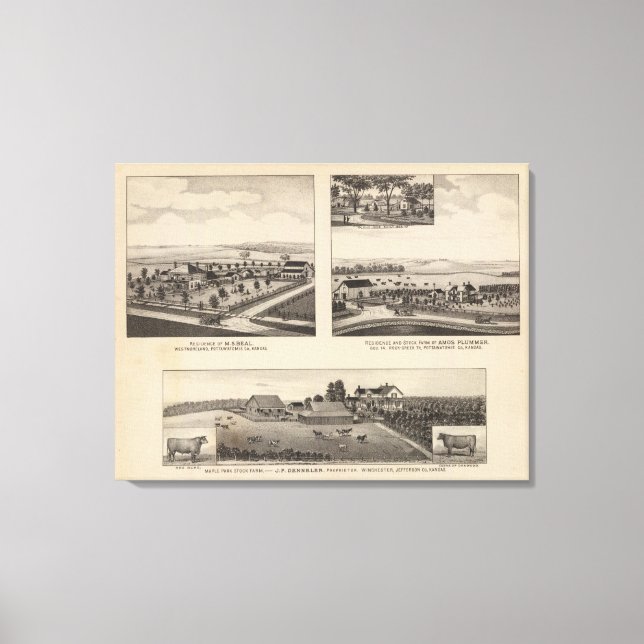 Toile Résidences et fermes, Pottawatomie, Kansas (Recto)