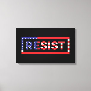 Toile RÉSISTER Drapeau des États-Unis