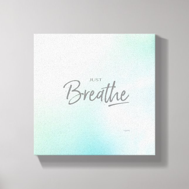 Toile Respire juste la citation de méditation de Yoga (Recto)